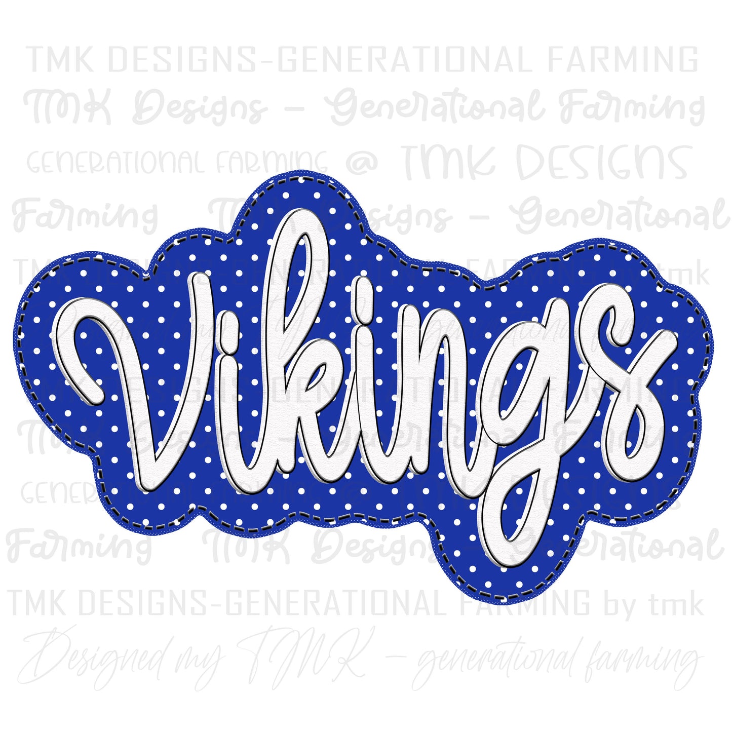 Viking embroider patch sewn look logo in digital format for DTF color apparel printing or sublimation printing on lights.