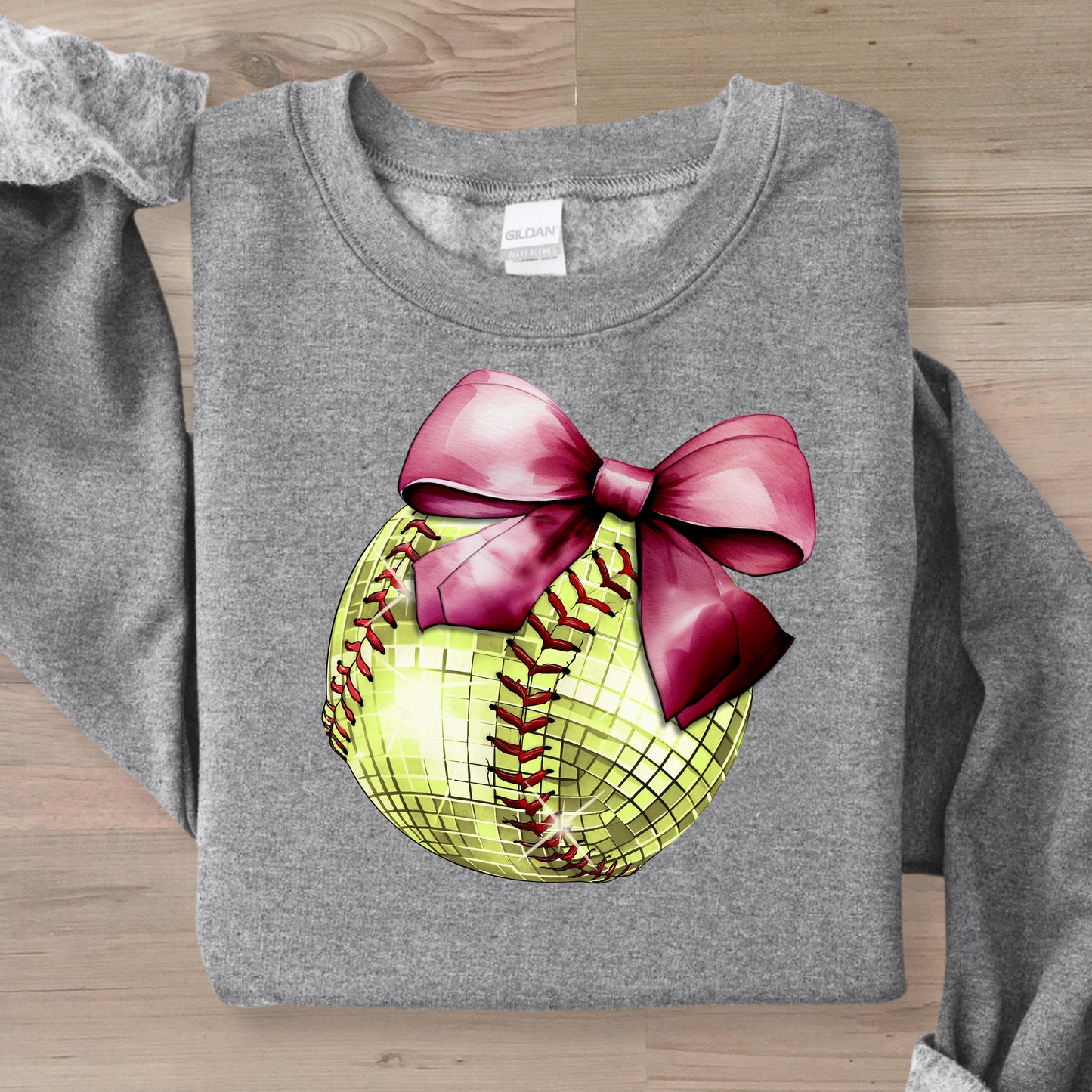 Digital softball disco design bow (Copy)