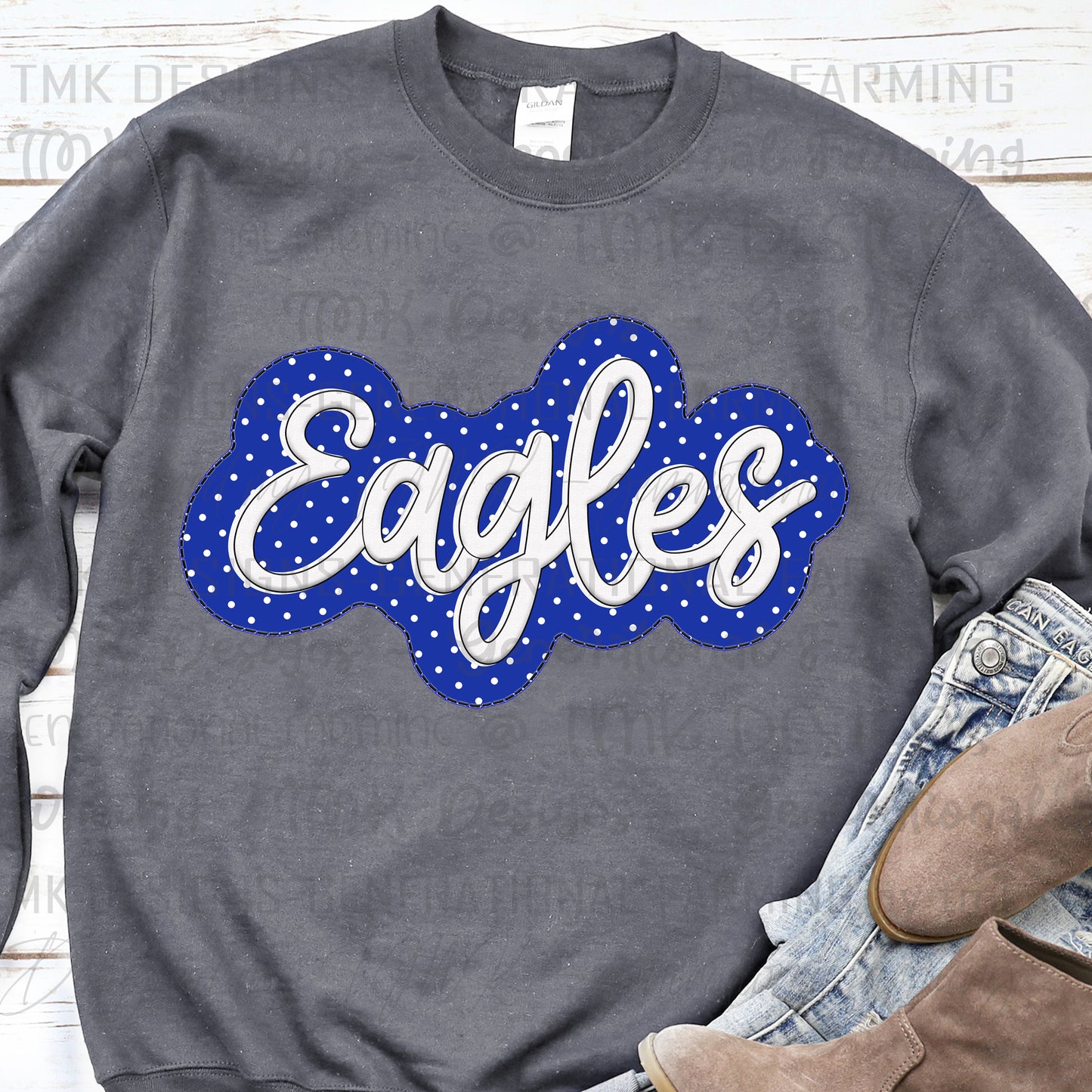 Digital Embroidered Eagle Design