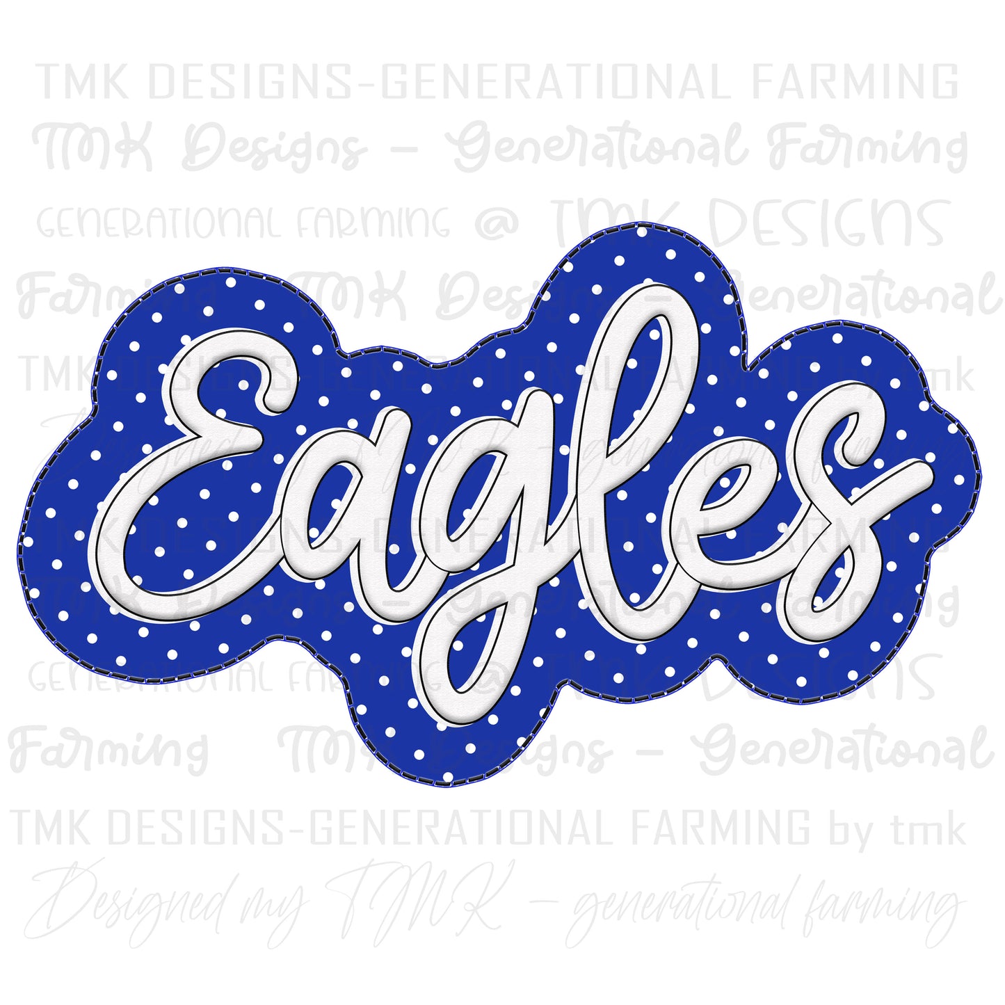 Digital Embroidered Eagle Design