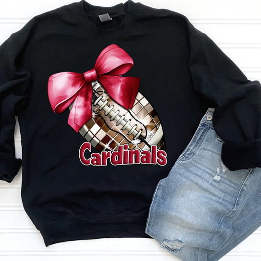 Digital cardinal football disco ball design