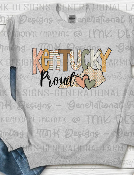 Kentucky Proud neutral colors PNG format for sublimation and Dtf printing