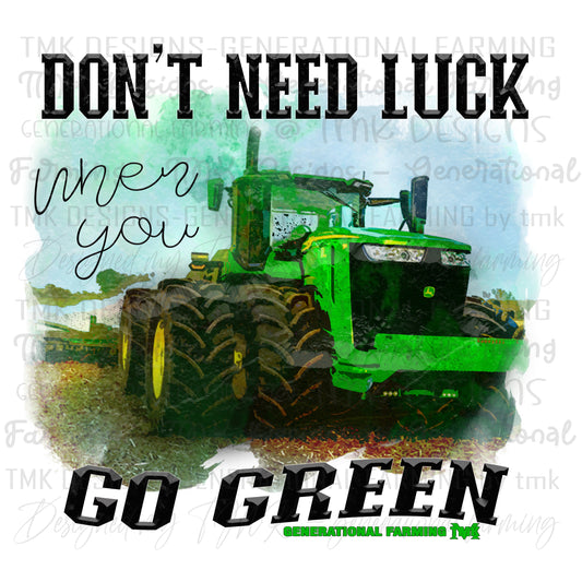 John Deere for a Lucky St. Patrick's Day shirt!!! This is a digital download in PNG format to be use for sublimation or DTF printing.