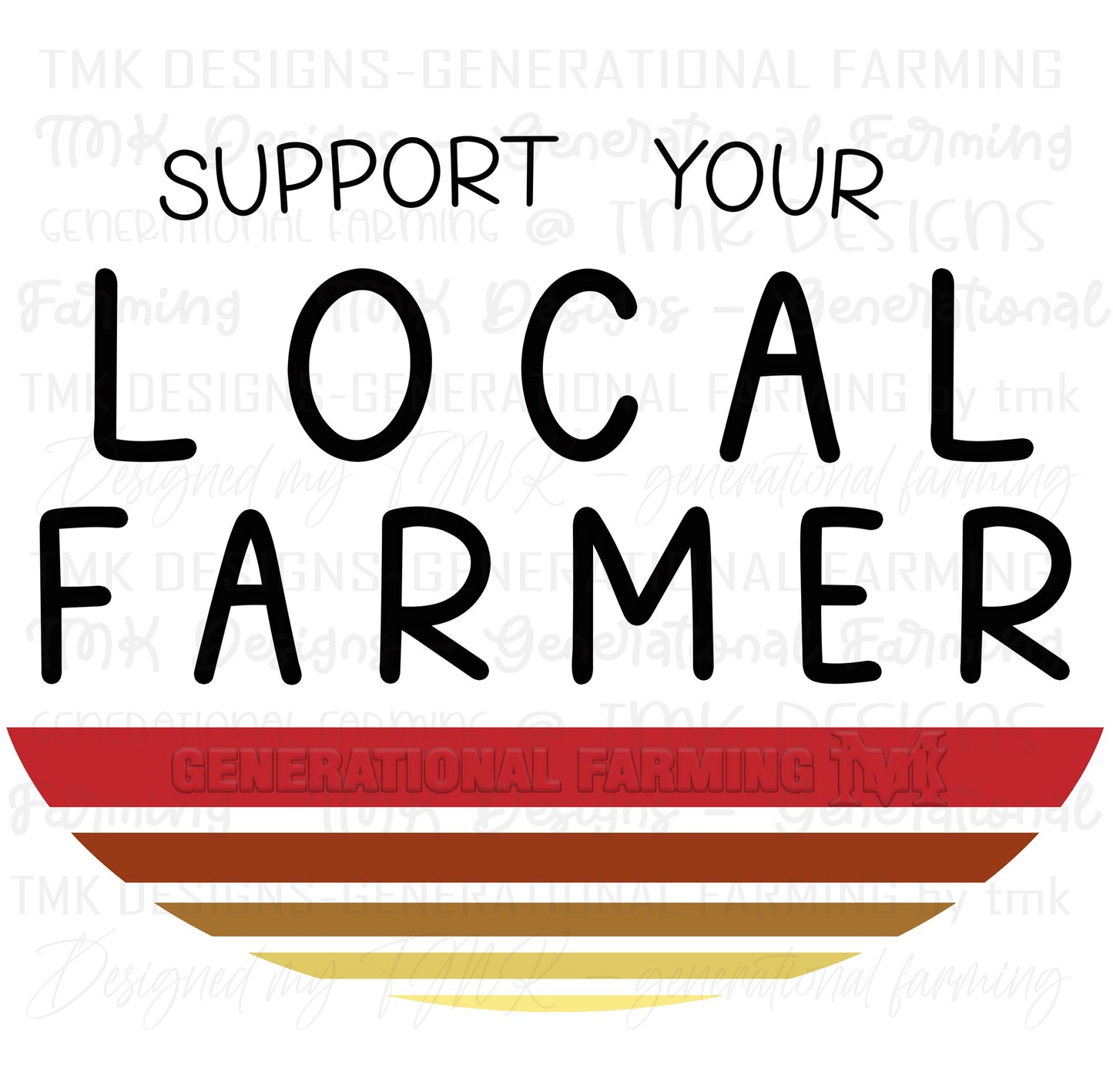 FARMING logo for supporting Generational farming families in PNG downloadable format for sublimation and dtf printing