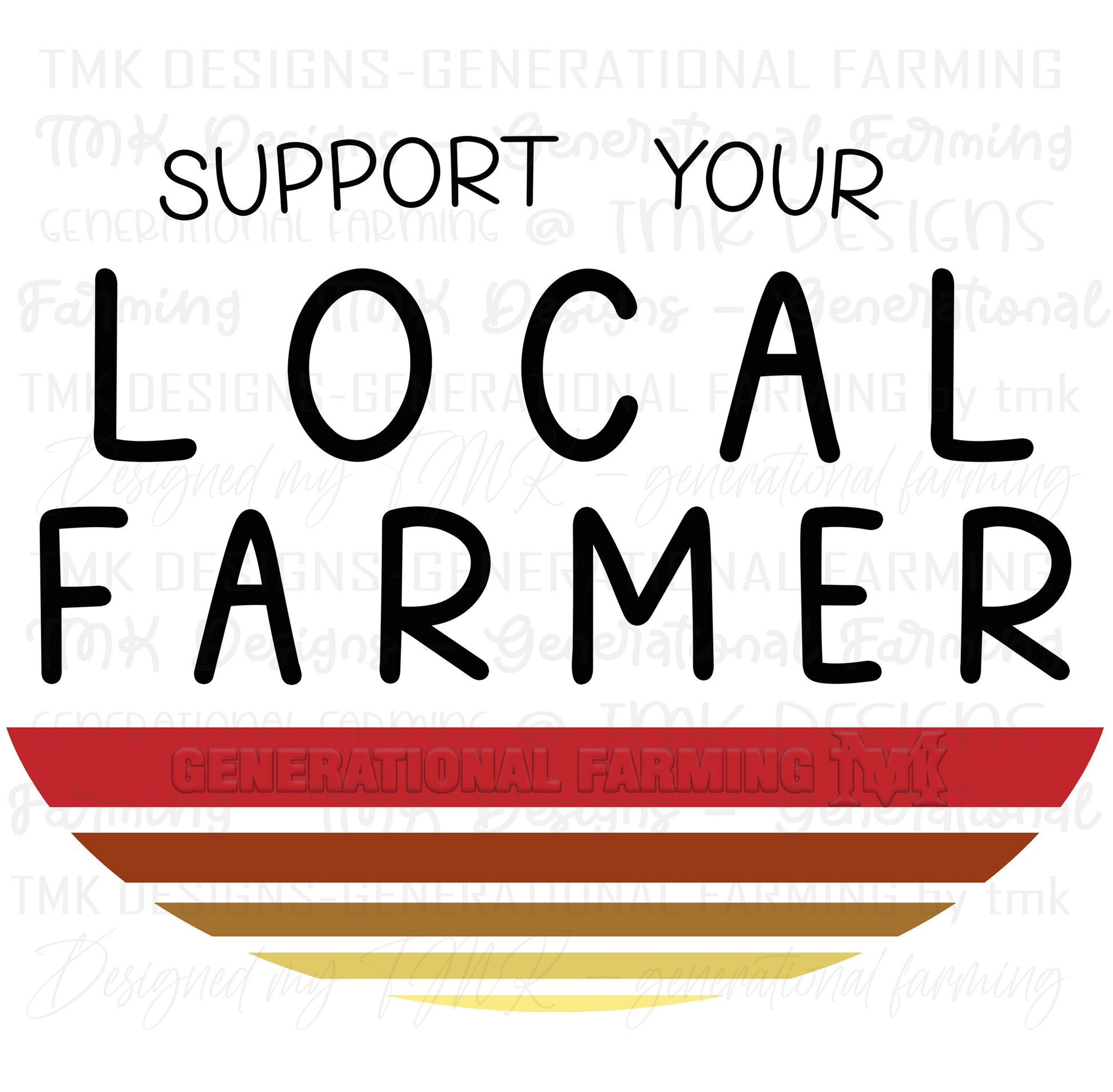 FARMING logo for supporting Generational farming families in PNG downloadable format for sublimation and dtf printing