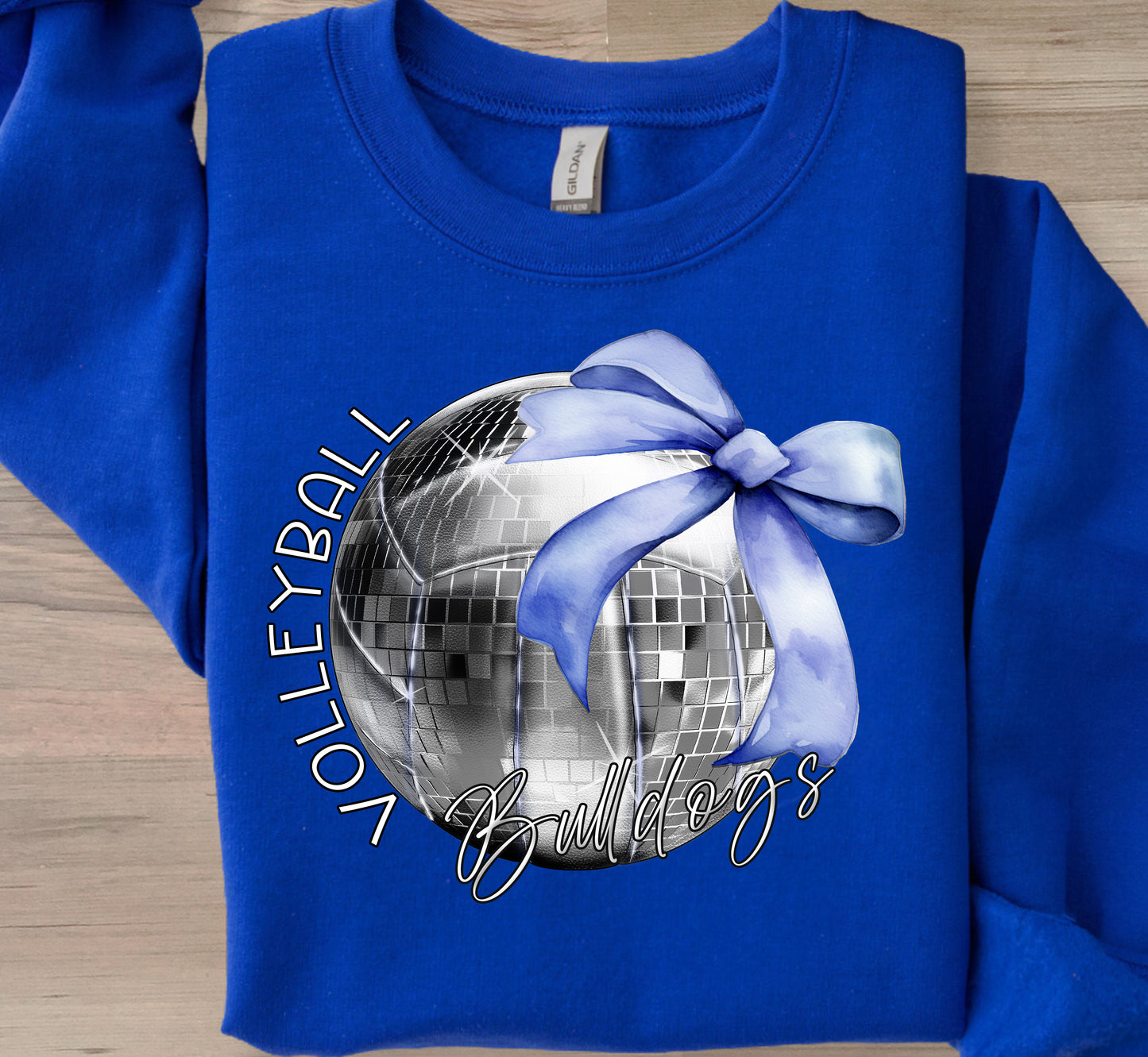 Digital volleyball disco design bow text or no text